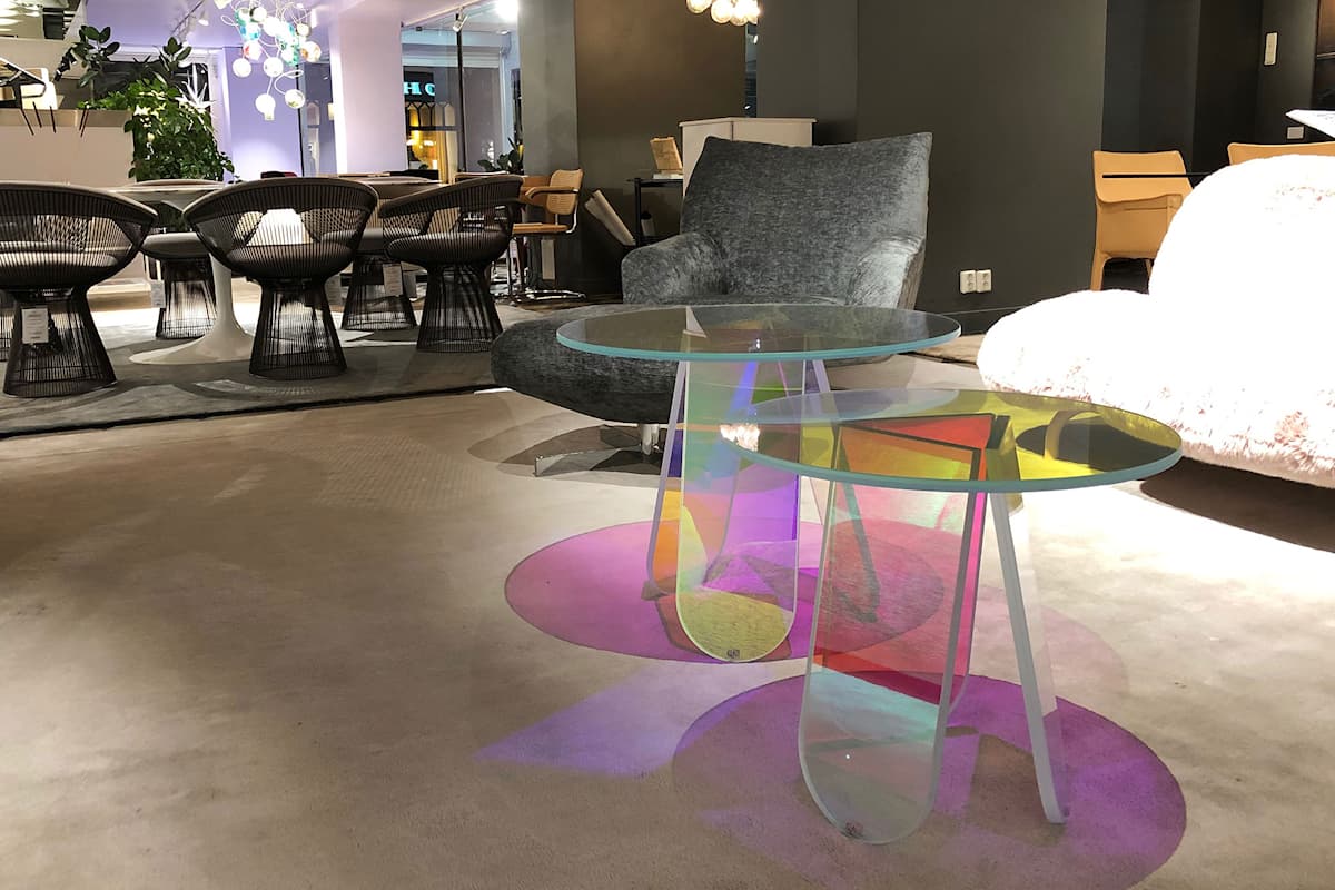 Shimmer Small Oval Low Table, by Patricia Urquiola for Glas Italia IN STOCK