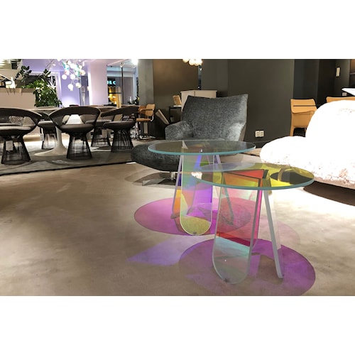 Glas italia shimmer coffee shop table