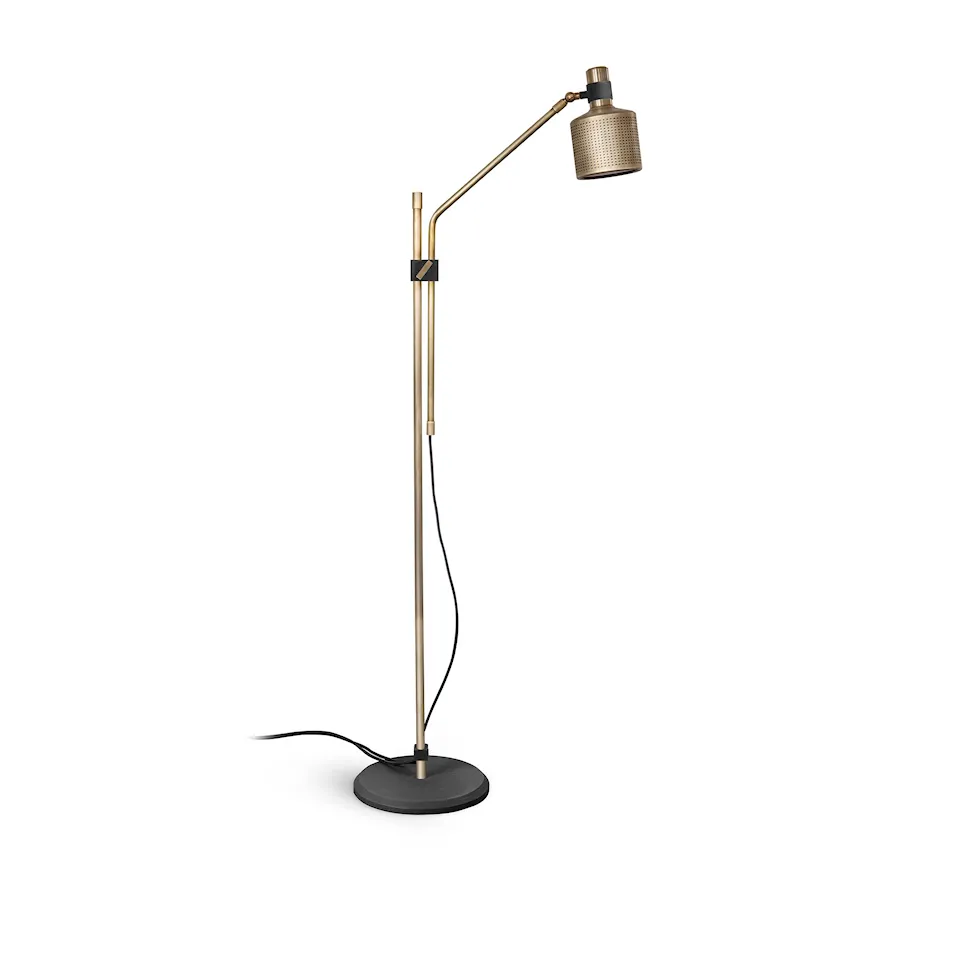 Riddle Floor Lamp Single Brass