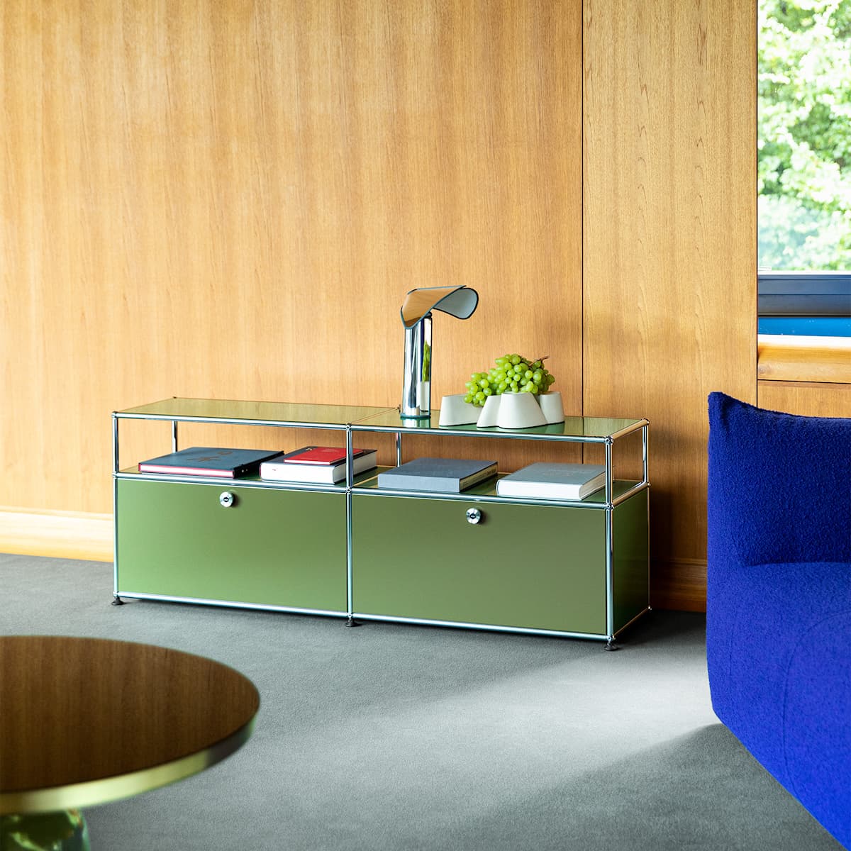 USM Haller Lowboard Olive Green
