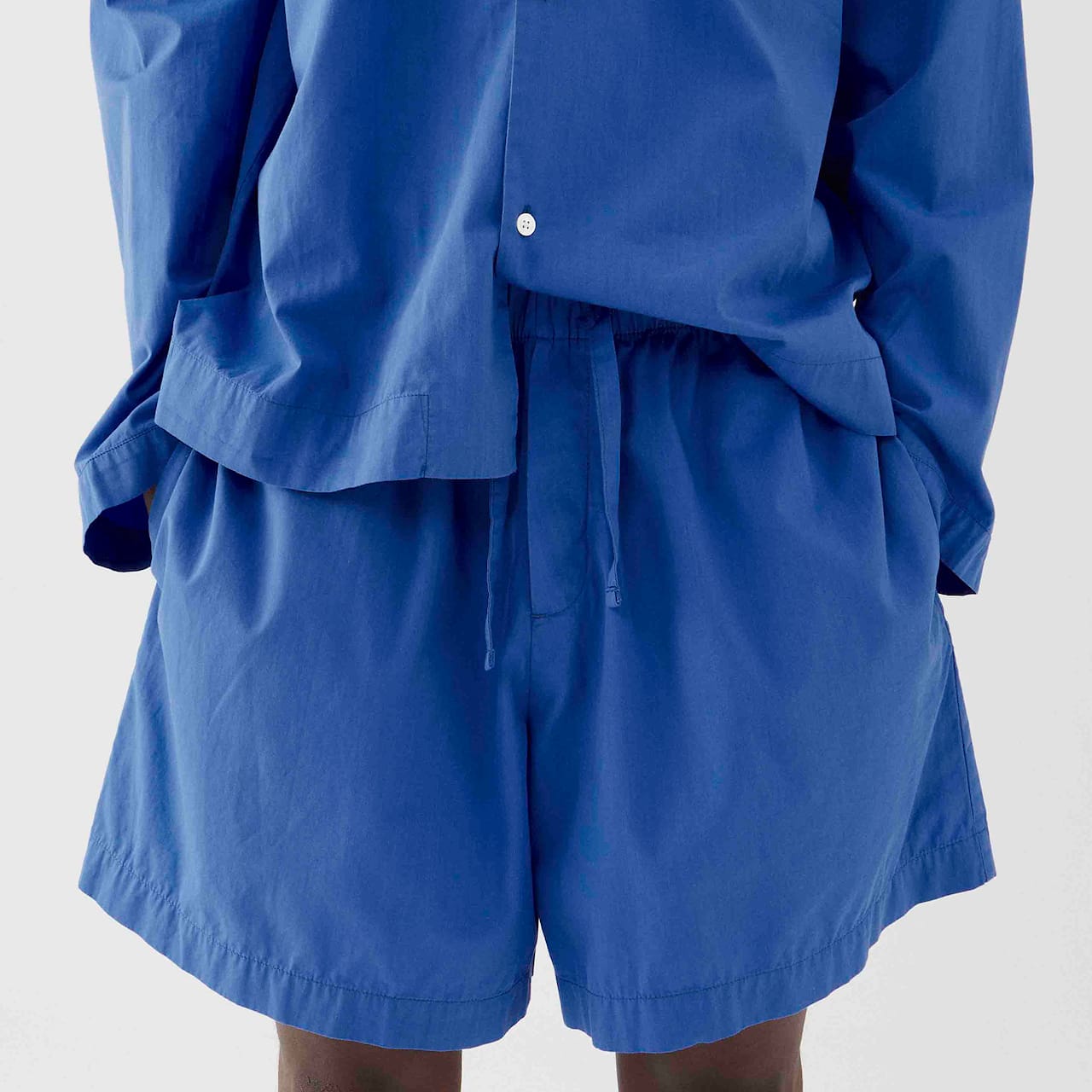 Poplin Pyjamas Shorts Royal Blue
