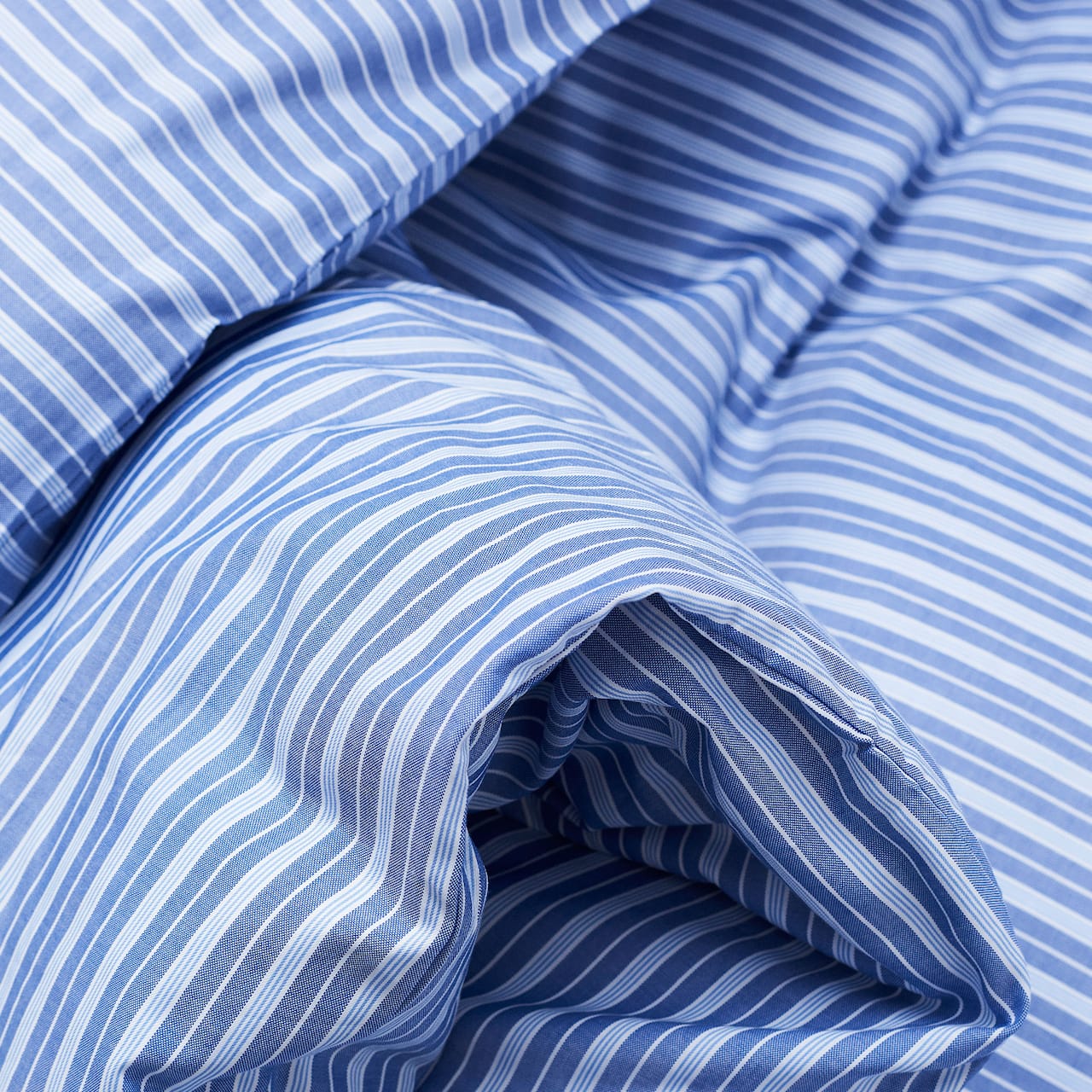 Wall Street Duvet Cover Oxford - Stripe Medium Blue