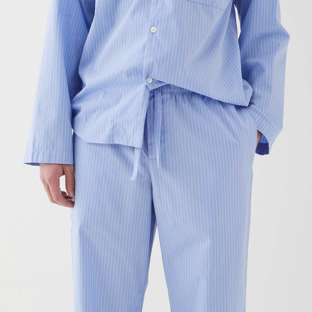 Poplin Pyjamas Pants Blue Pin Stripes