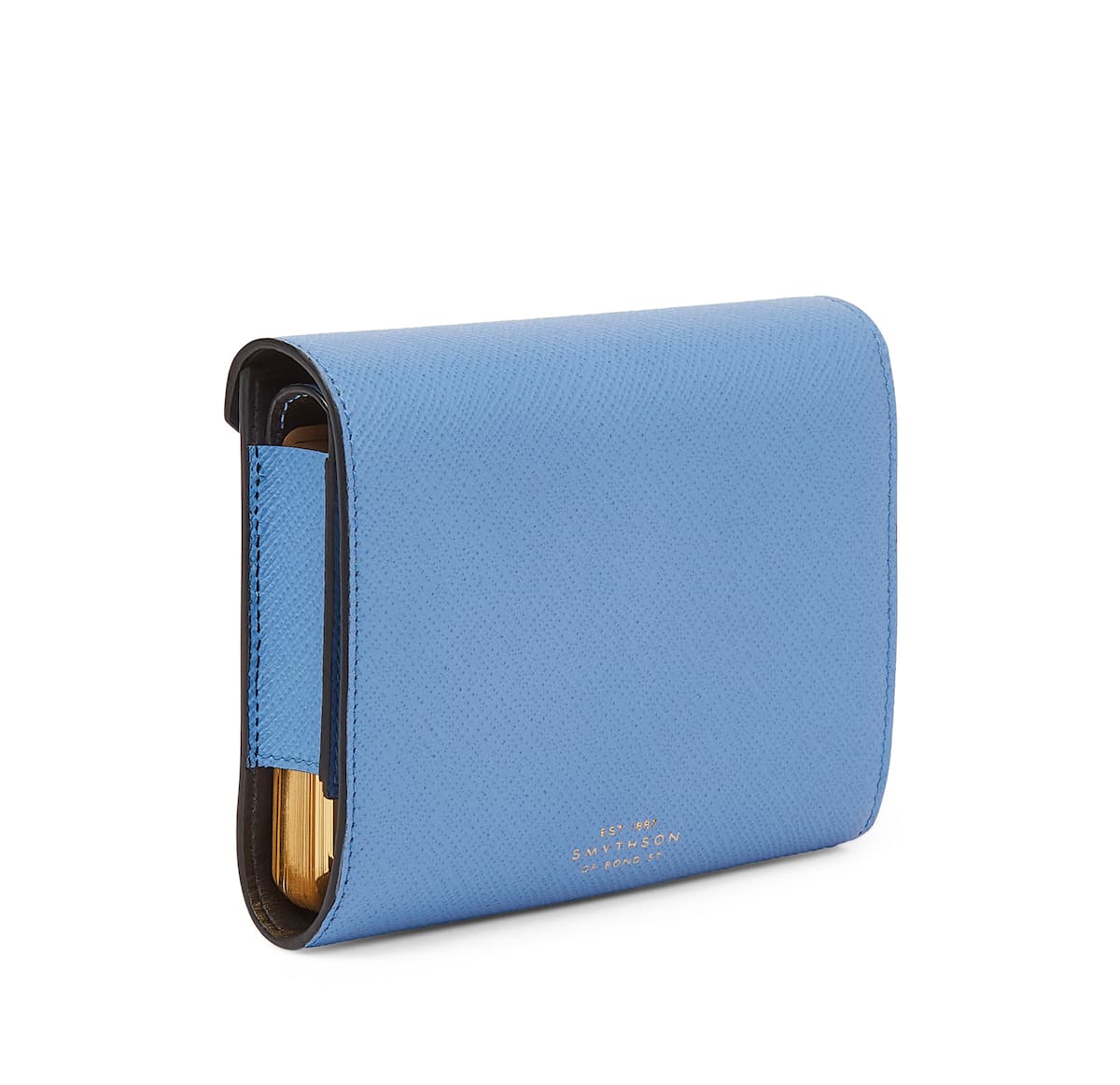 Smythson  Nile Blue Panama Leather Flat Card Holder – Baltzar