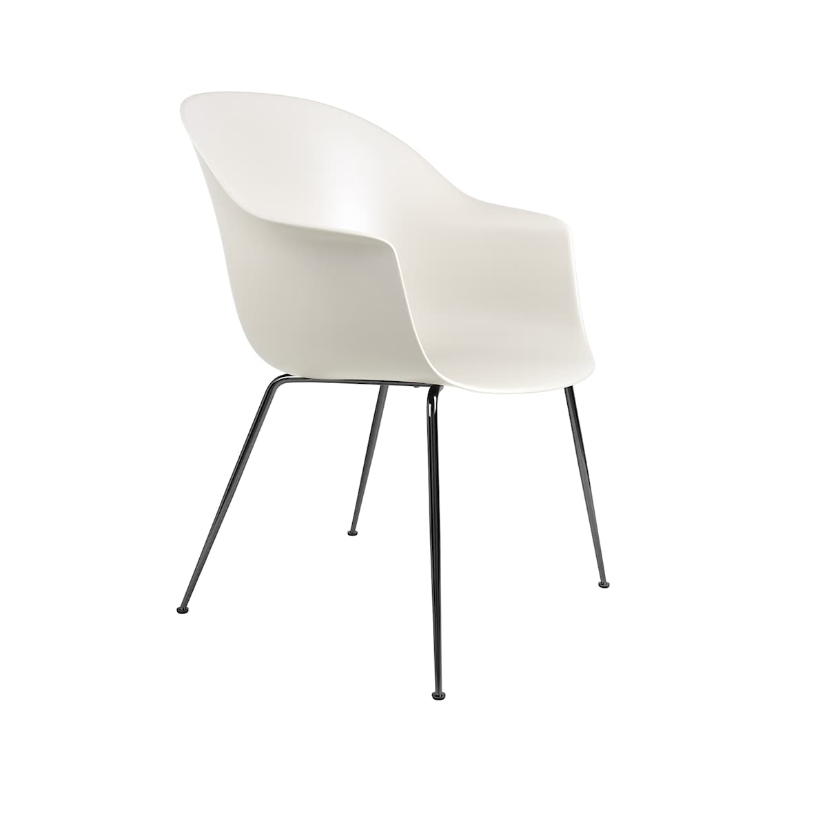 Bat Dining Chair Alabaster White - Un-upholstered