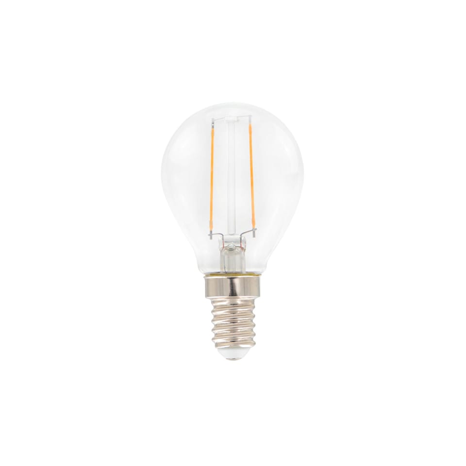 LED-sokkelglødelampe med glødetråd E14