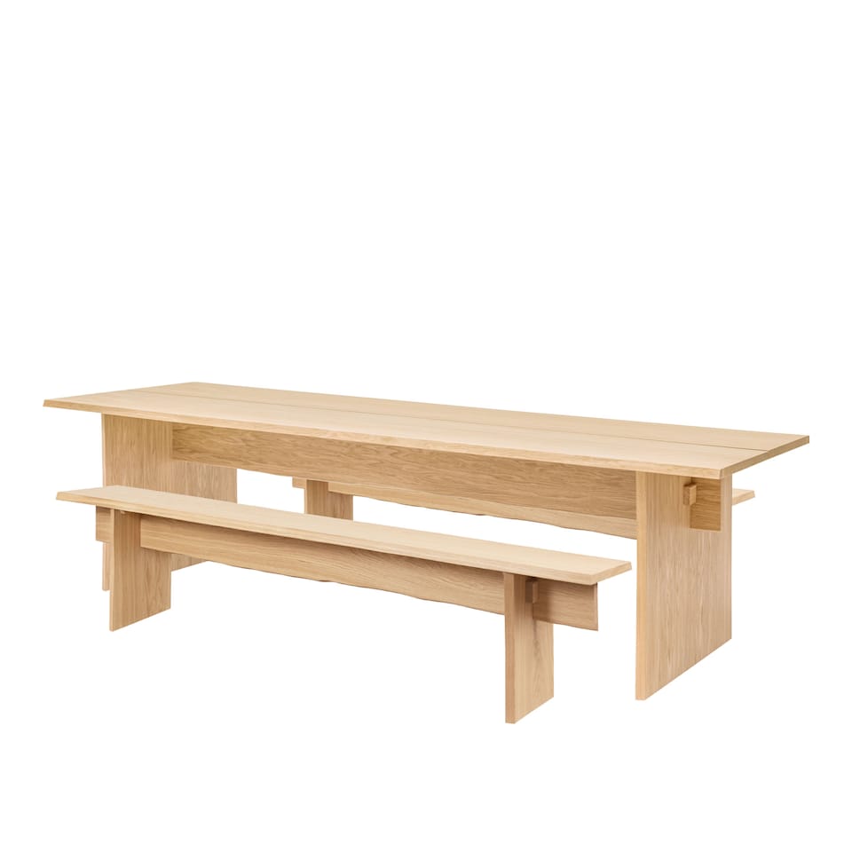 Bookmatch Table 275 cm + Benches