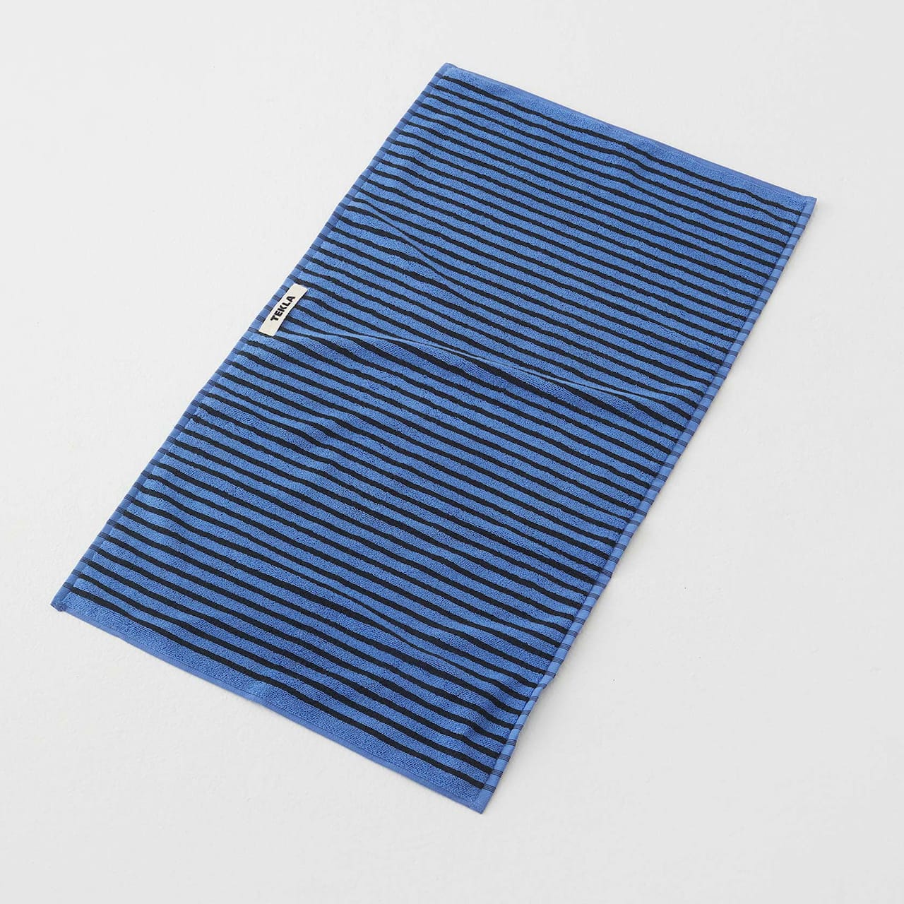 Terry Towel Black & Blue Stripes